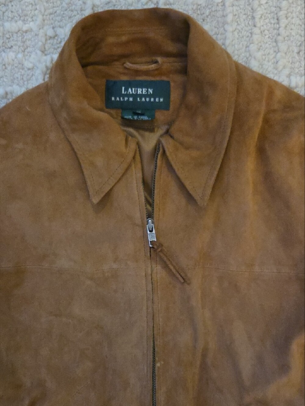 Ralph Lauren Chestnut Suede Zip-Up Jacket, 12 - Picture 5 of 6